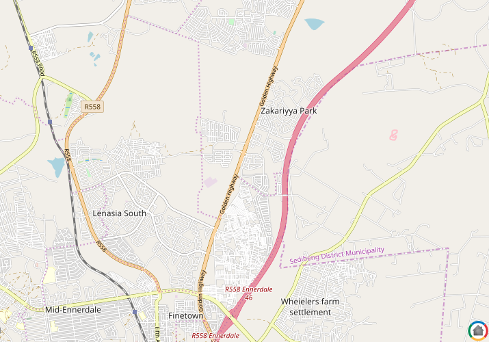 Map location of Vlakfontein